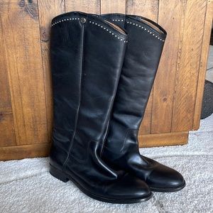 Frye black leather boots